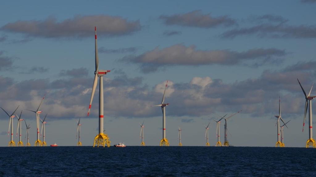 Parque eólico marino de Wikinger en Alemania.
