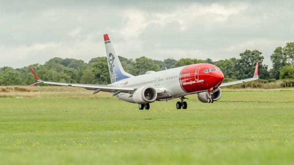 Imagen de un avión de Norwegian.