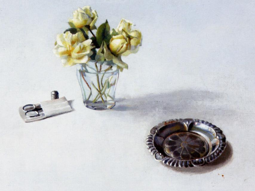 El bodegón titulado Flores, de Isabel Quintanilla.