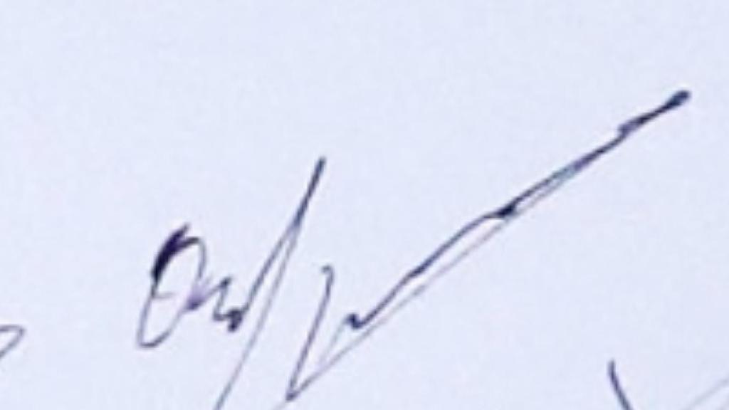 La rúbrica de Oriol Junqueras.