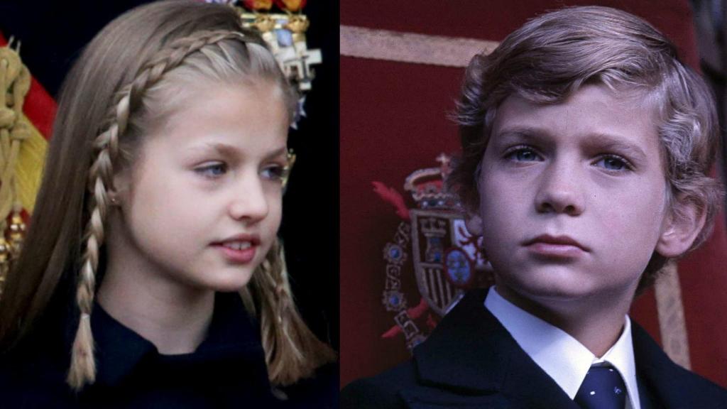 La princesa Leonor y el rey Felipe VI.