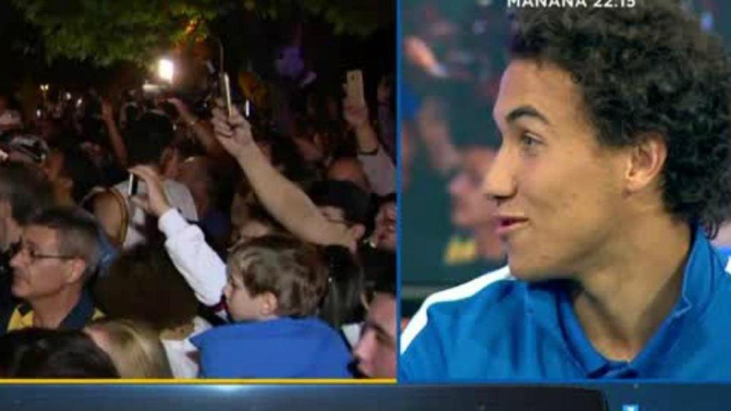 Milla, en El Chiringuito. Foto. Twitter (@elchiringuitotv)