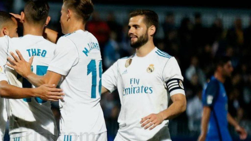 Nacho en el partido de Copa del Rey ante el Fuenlabrada