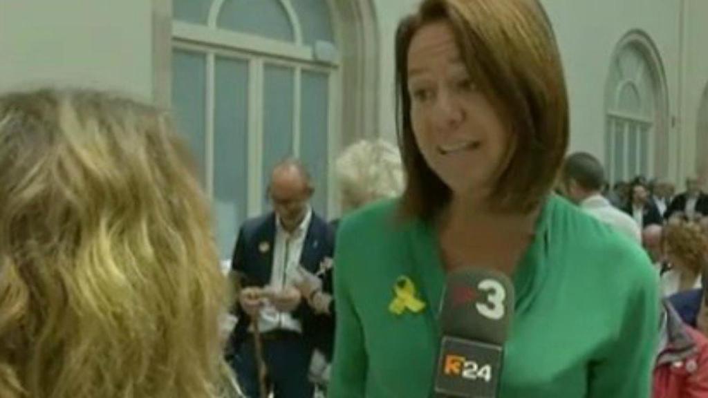 La alcaldesa de Girona. Foto. Twitter (@carlesenric)