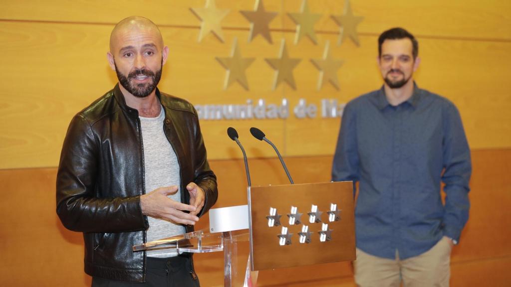 El Consejero de Deportes de la Comunidad, Jaime de los Santos, durante la firma del protocolo