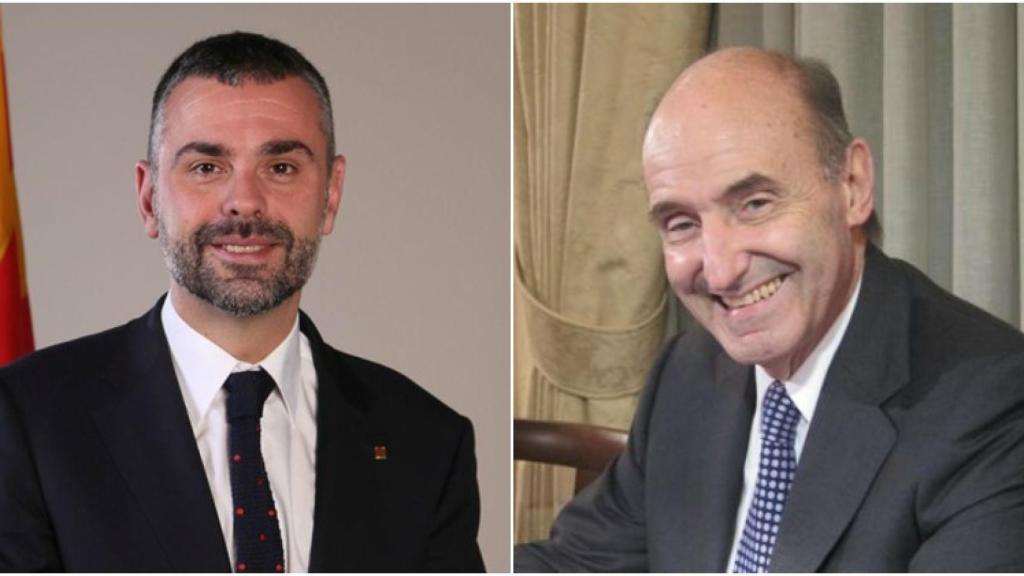 El exconseller Santi Vila y el letrado Miquel Roca.