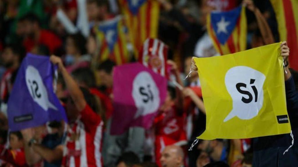 El estadio de Montilivi pide sí en el referéndum.