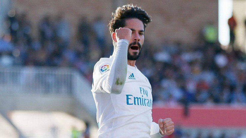 Isco celebra su gol al Girona