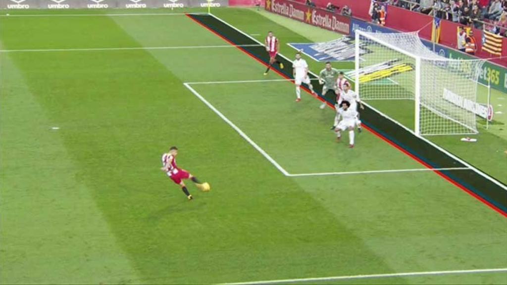 Fuera de juego en el segundo gol del Girona