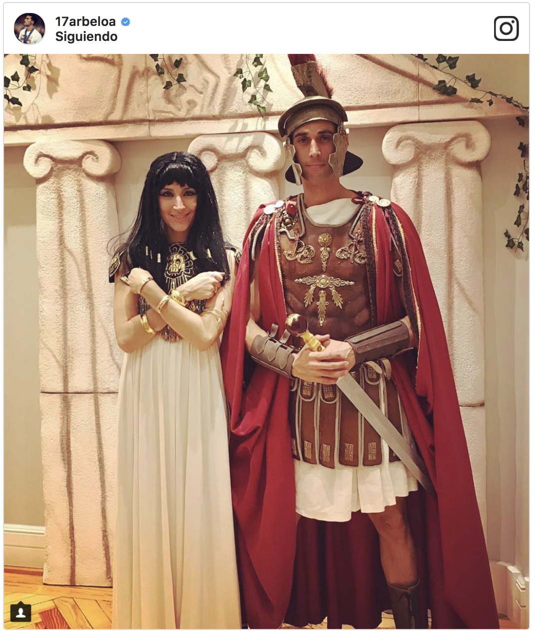 Álvaro Arbeloa, disfrazado para Halloween