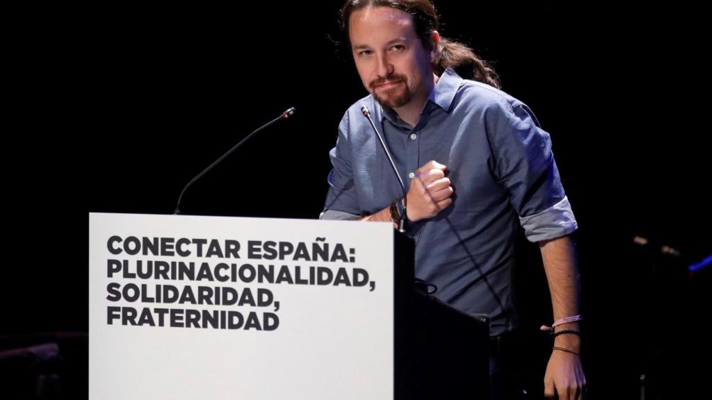 Pablo Iglesias este lunes en Madrid.