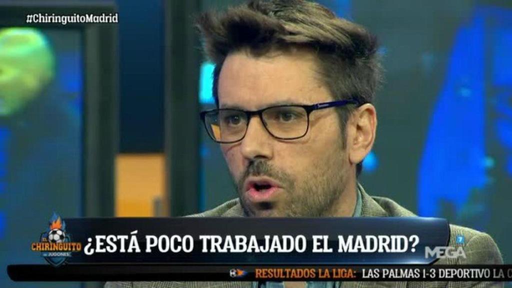 Roberto Morales, en El Chiringuito. Foto Twitter (@elchiringuitotv)