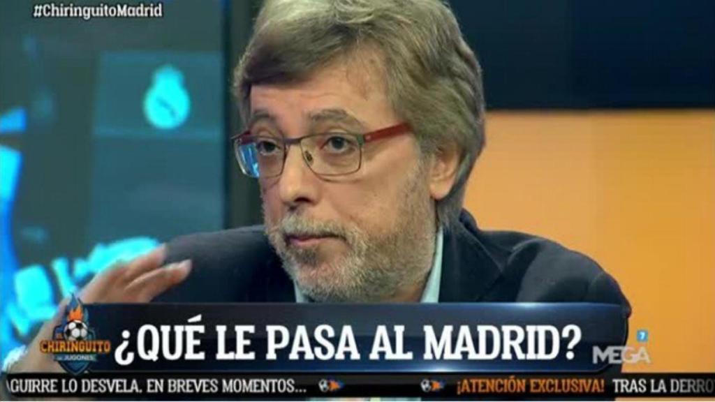 José Damián González en El Chiringuito. Foto: Twitter (@elchiringuitotv)