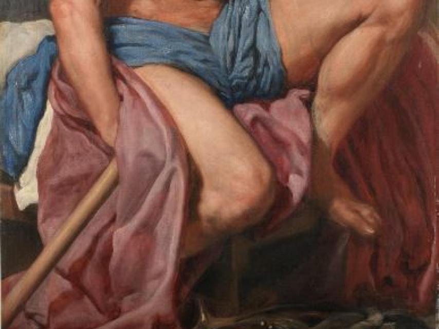 Mitad inferior de la figura de Marte, de Velázquez.