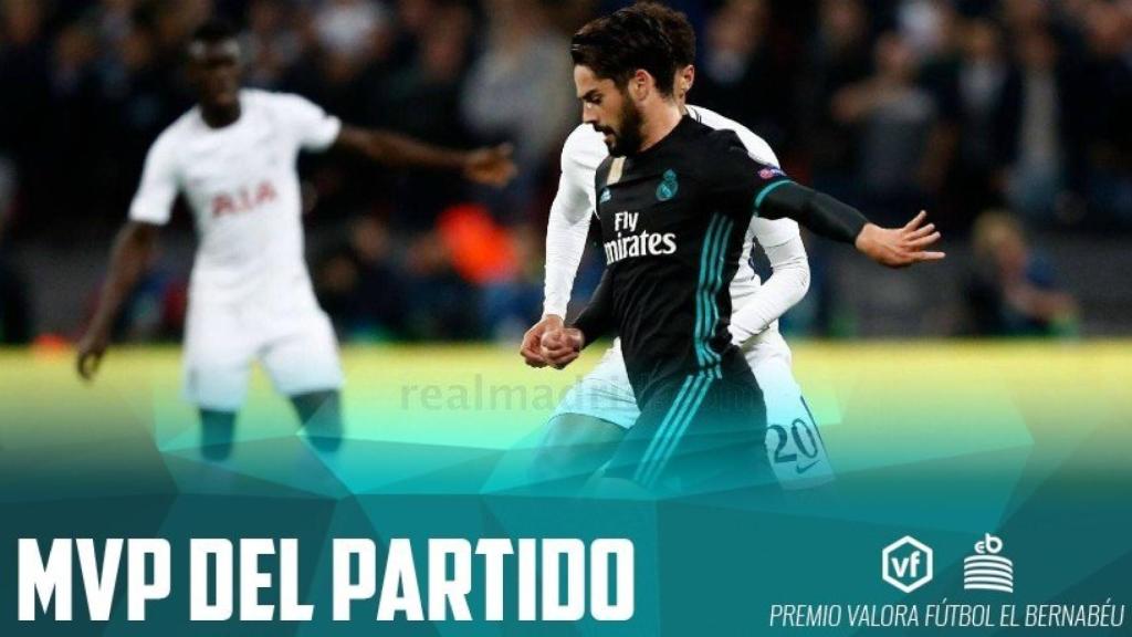 Isco, MVP del Tottenham - Real Madrid