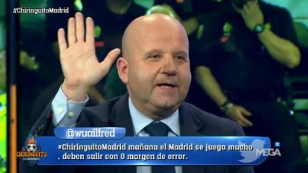 Luis Villarejo. Foto Twitter (@elchiringuitotv)