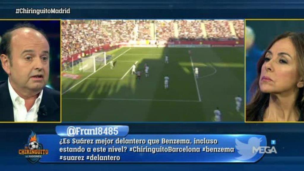 Juanma Rodríguez trata las causas del mal momento del Madrid en El Chiringuito. Foto: Twitter (@elchiringuitotv)