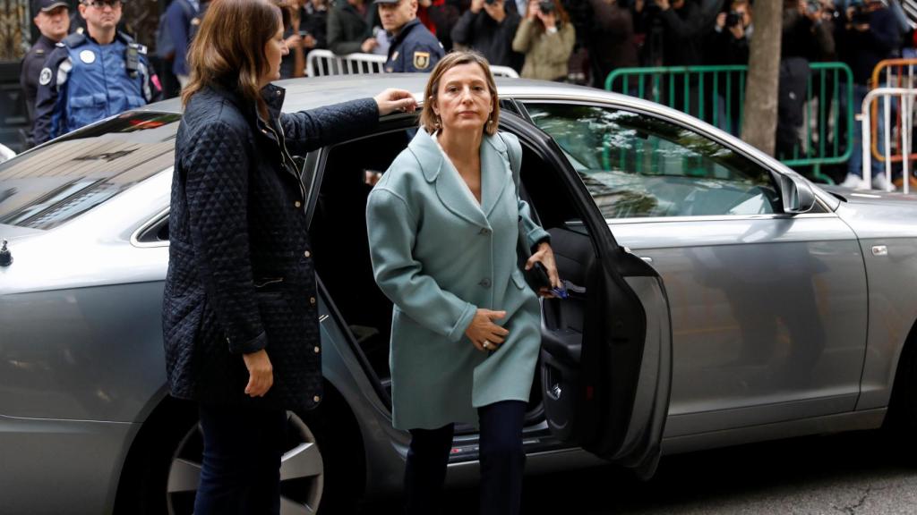 Forcadell a su llegada a la Audiencia Nacional