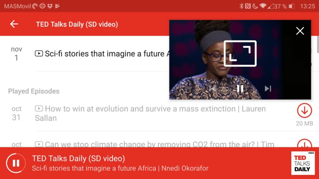La aplicación de podcasts PocketCasts se actualiza a Android 8