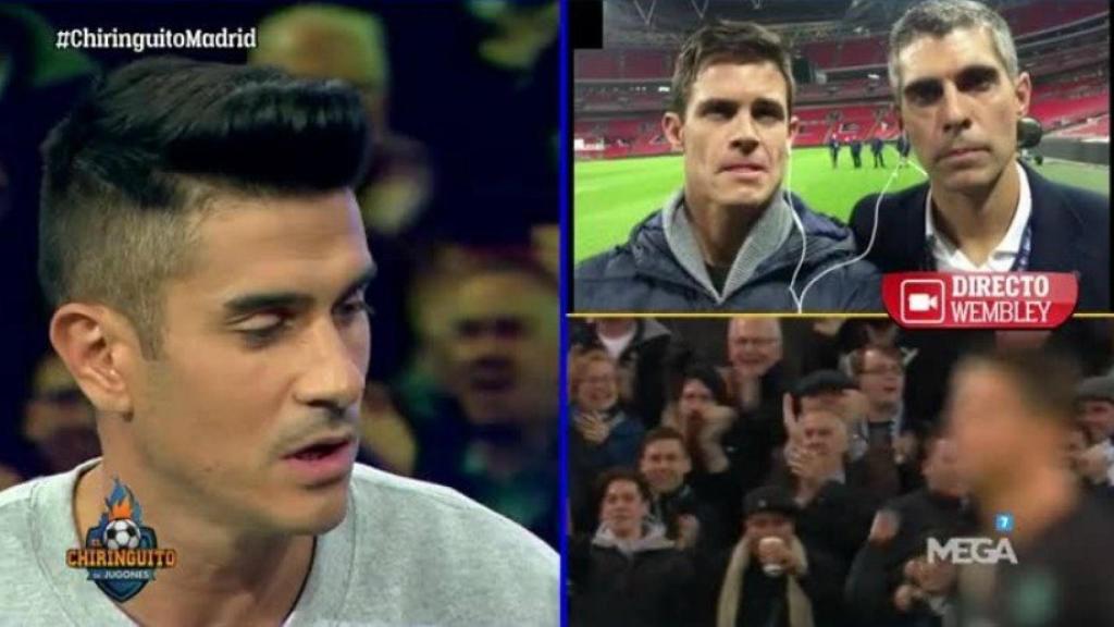 Álvaro Benito en El Chiringuito. Foto: Twitter (@elchiringuitotv)