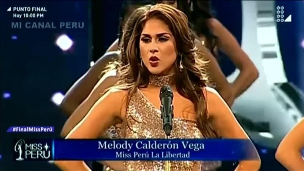 Una de las participantes del concurso de Miss Perú.