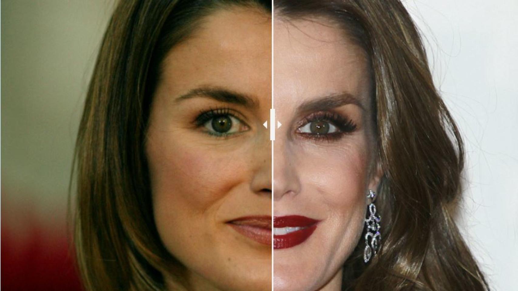 El antes y el después de la reina Letizia.
