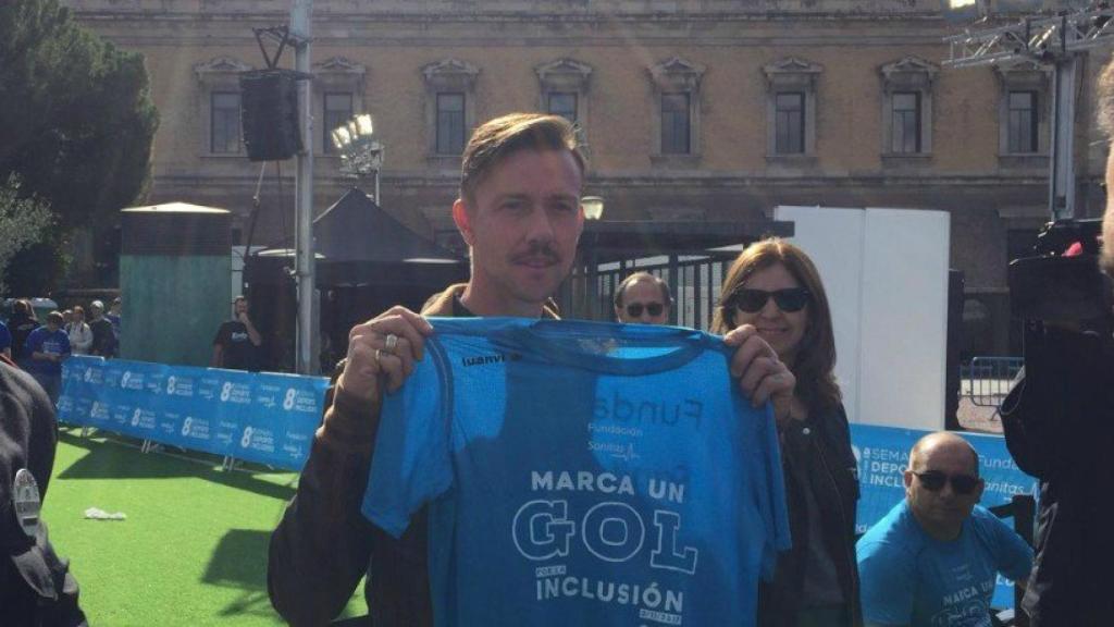 Guti, en la Semana del Deporte que organiza Sanitas. Foto. Twitter (@INsuperables_)