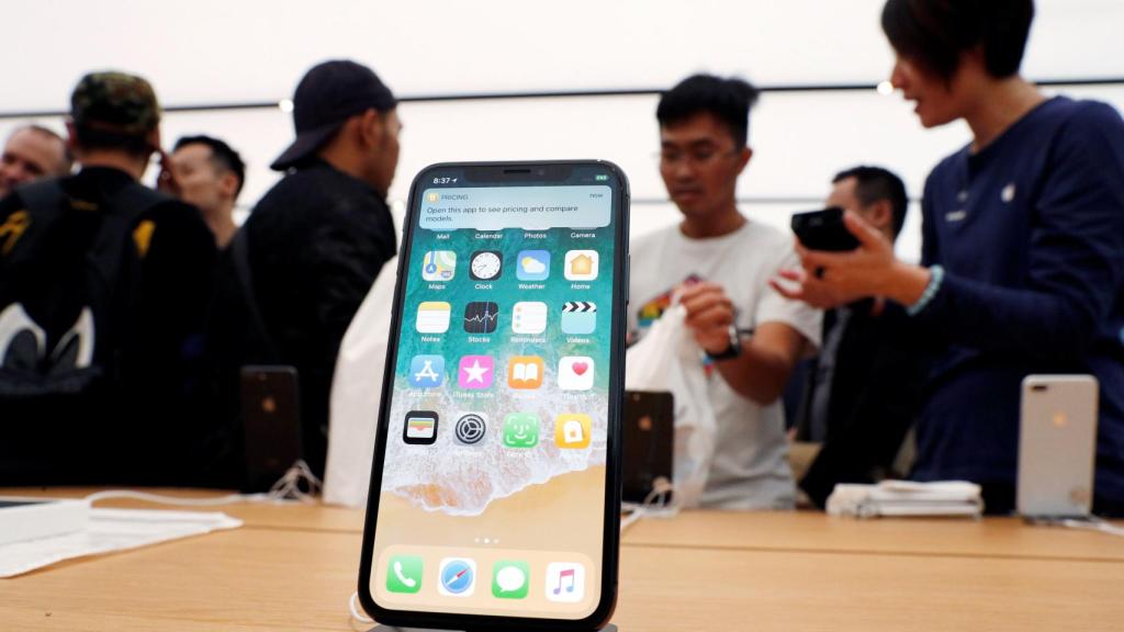 Un iPhone X, el día de su presentación.