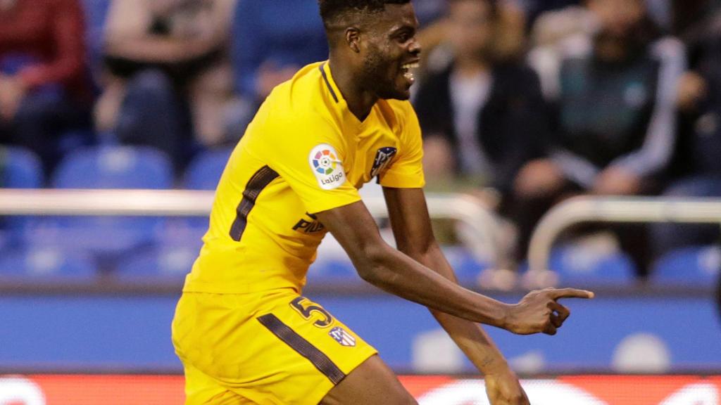 Thomas celebra su gol contra el Deportivo.
