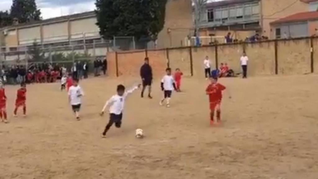 El hijo de Cristiano se luce con un golazo