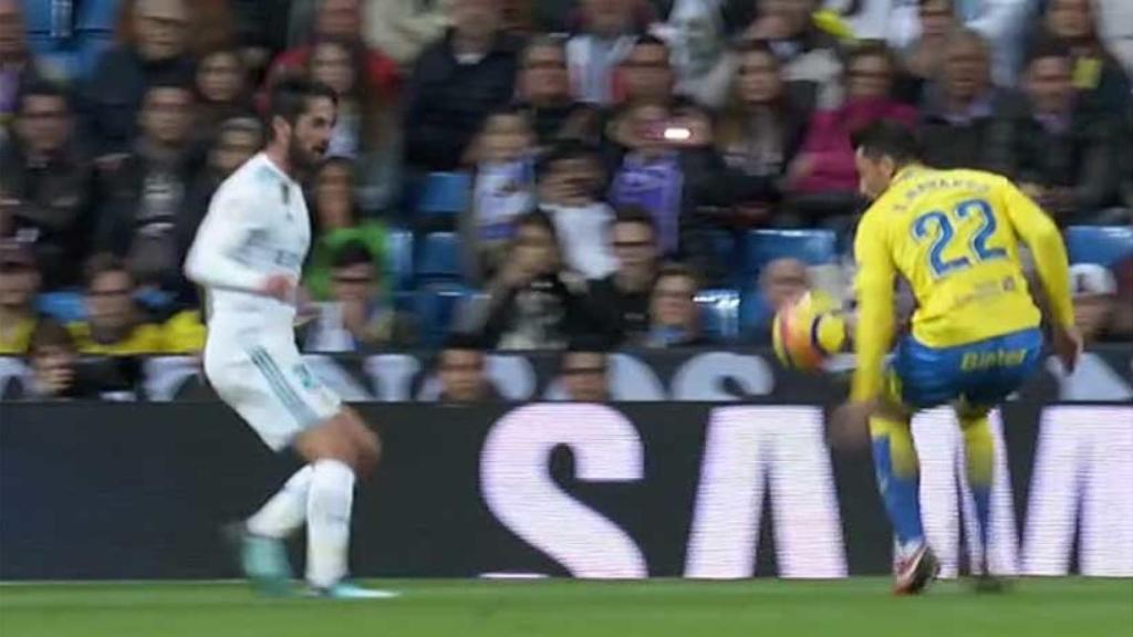 El Madrid pidió penalti de Las Palmas
