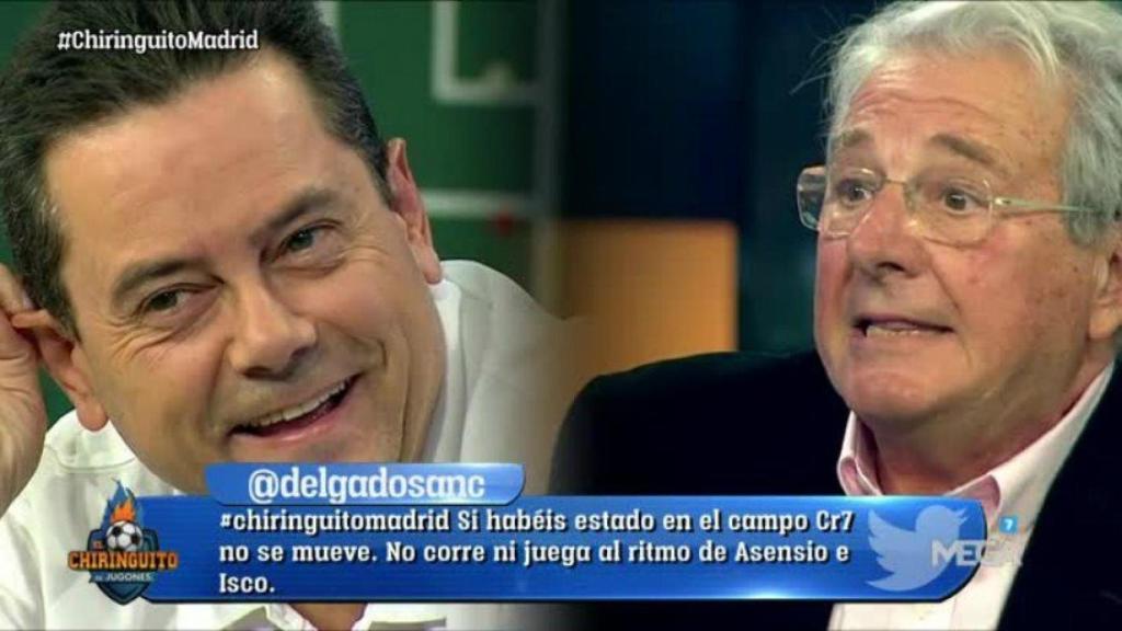 D'Alessandro, en El Chiringuito. Foto Twitter (@elchiringuitotv)