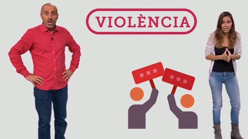 Un fotograma del informativo infantil de TV3.