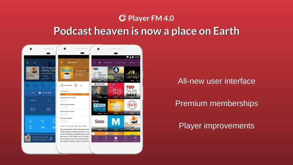 La mejor aplicación de Podcast gratuita se renueva por completo