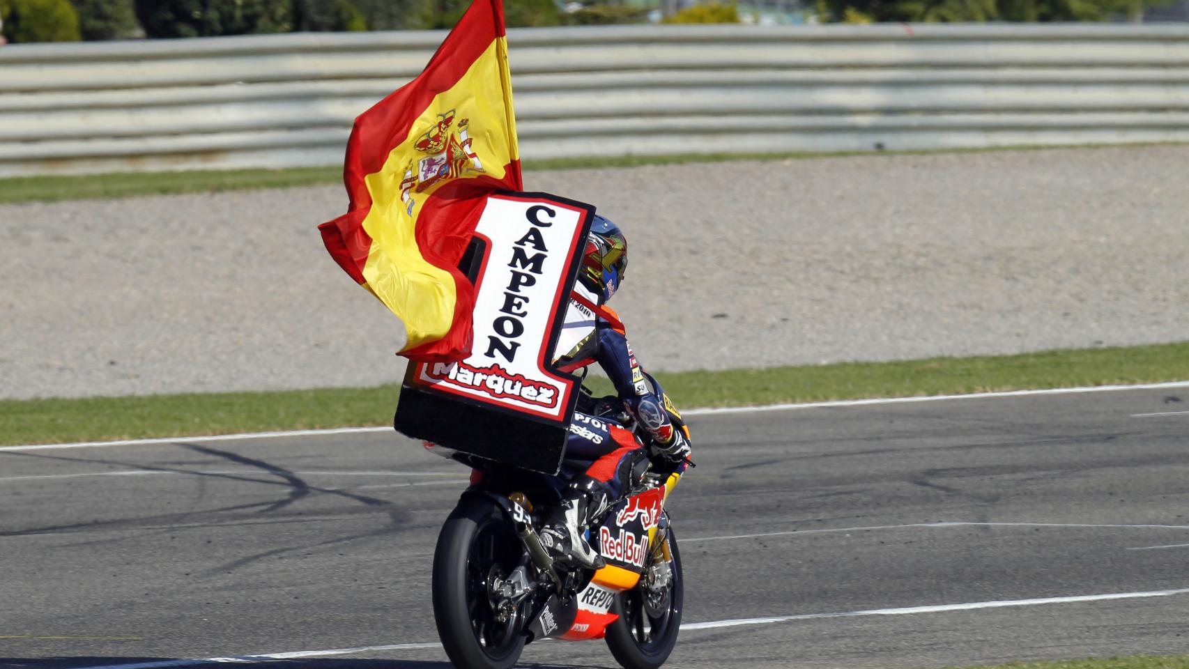 Marc Márquez gana su título en 2010 en Valencia