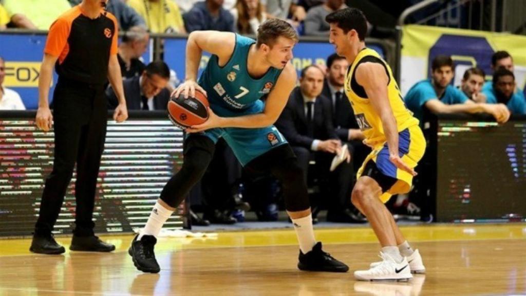Doncic, en el partido de Euroliga ante Maccabi. Foto: euroleague.net
