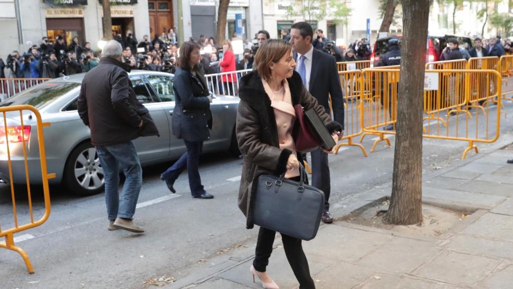 Carme Forcadell, a su llegada al Tribunal Supremo.