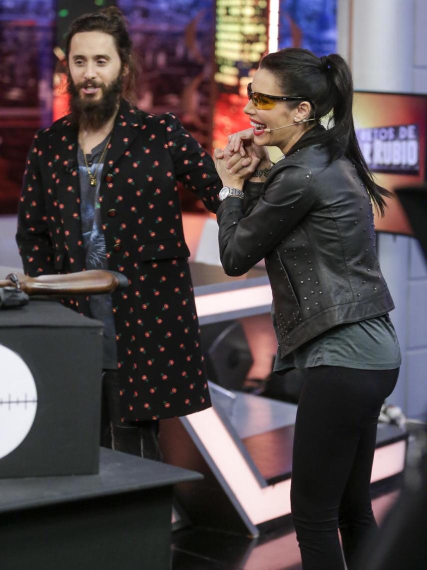 Jared Leto y Pilar Rubio durante un momento del programa.