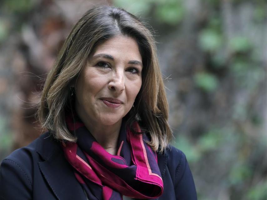 Naomi Klein en Barcelona, en la presentación de su nuevo libro.