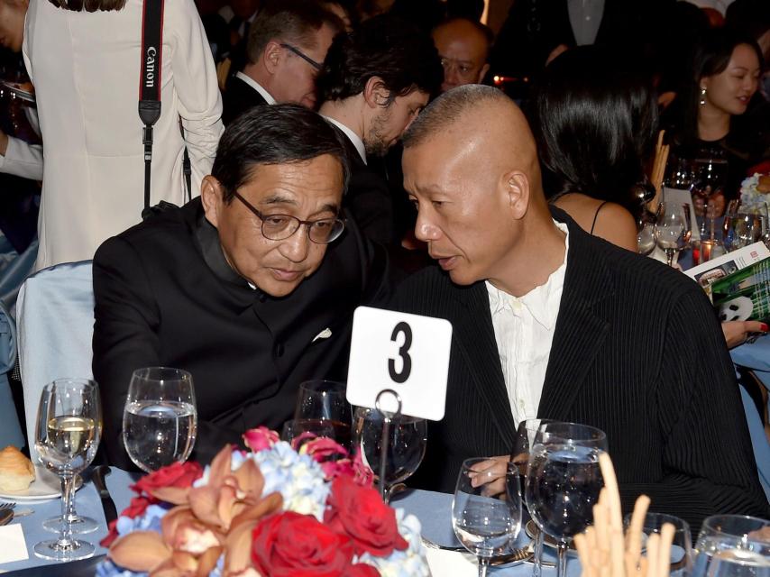 Silas Choy y Ci Guo-Qiang, en el Instituto Chino de Nueva York.