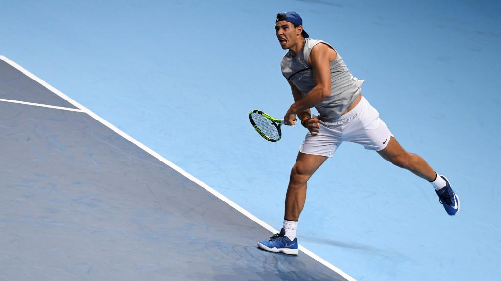 Nadal, durante un entrenamiento en el O2 Arena de Londres.