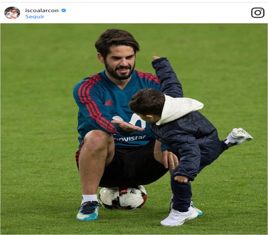 Isco con su hijo