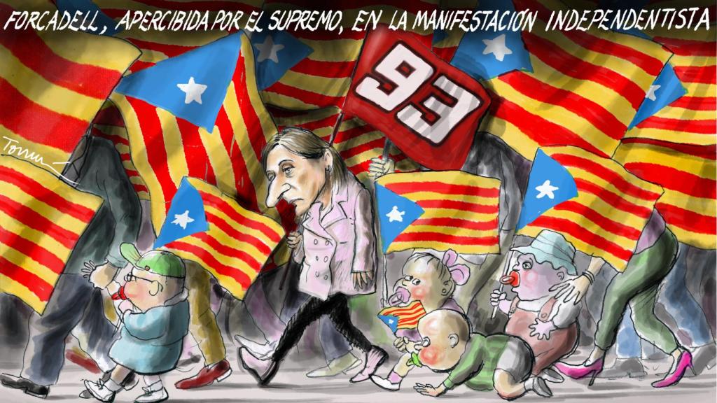 Forcadell, reaparece de manifestación.