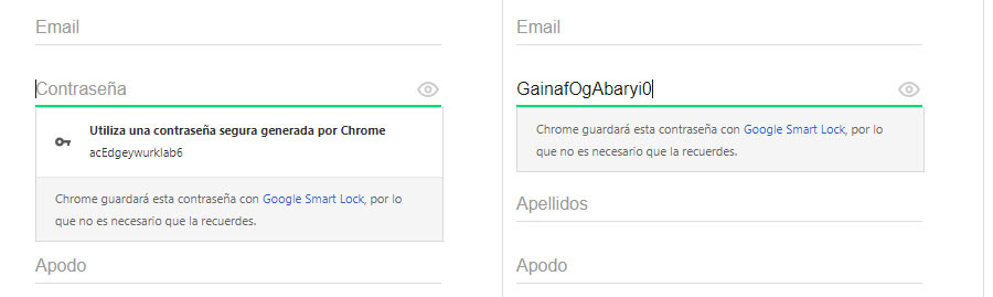 generar clave google chrome seguridad
