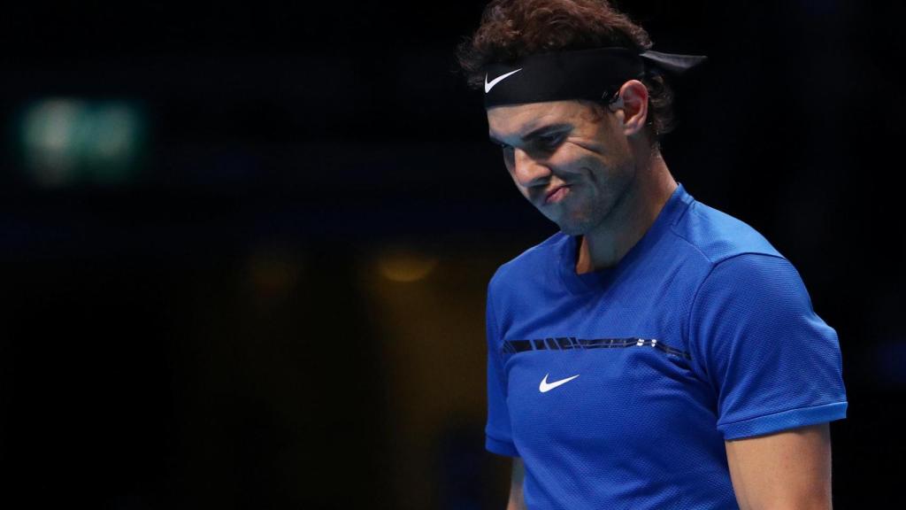 Nadal, durante el partido con Goffin.