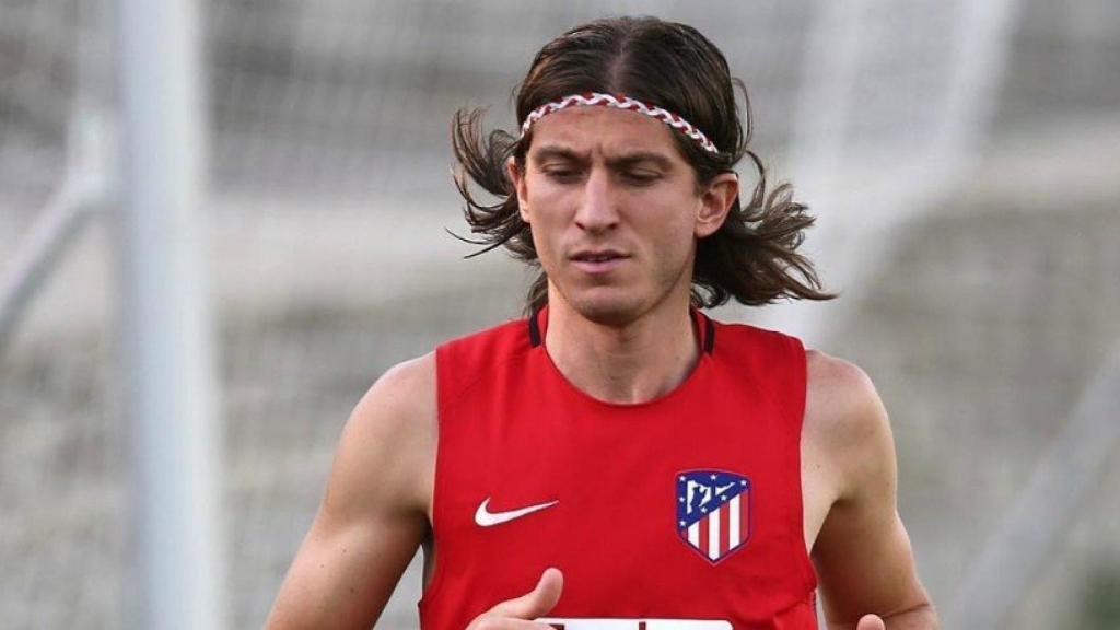 Filipe Luis, entrenando con el Atleti. Foto. Instagram (@filipeluis)