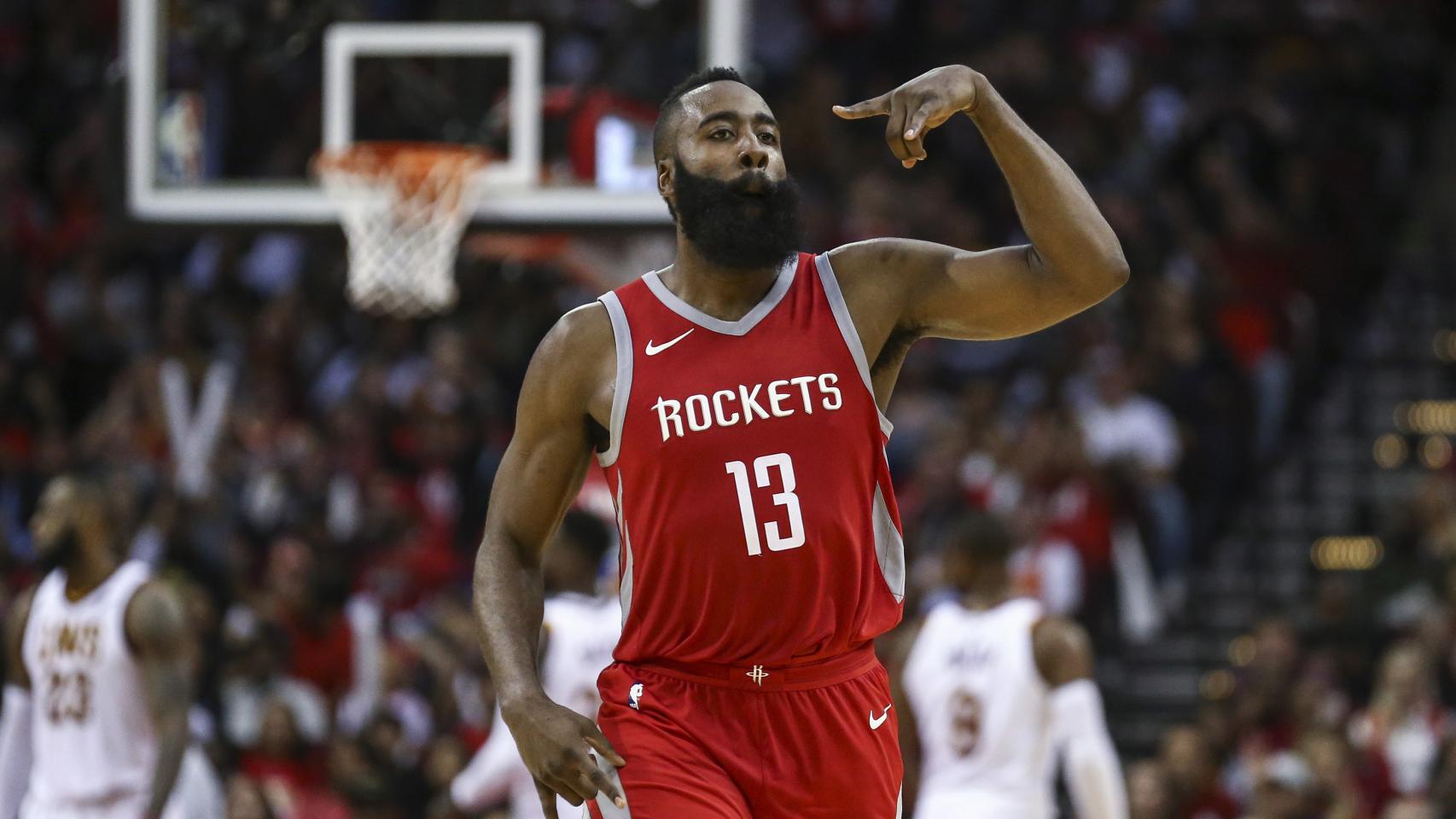 James Harden, durante el encuentro ante los Cleveland Cavaliers.