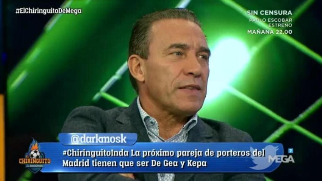 Paco Buyo en El Chiringuito. Foto: Twitter (@elchiringuitotv)