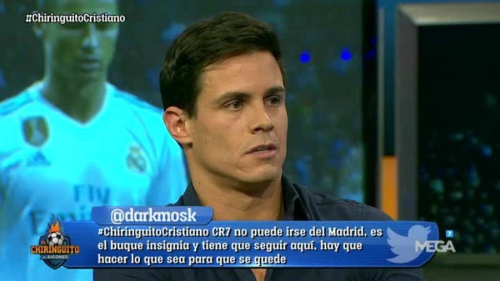 Edu Aguirre, en El Chiringuito. Foto: Twitter (@elchiringuitotv)