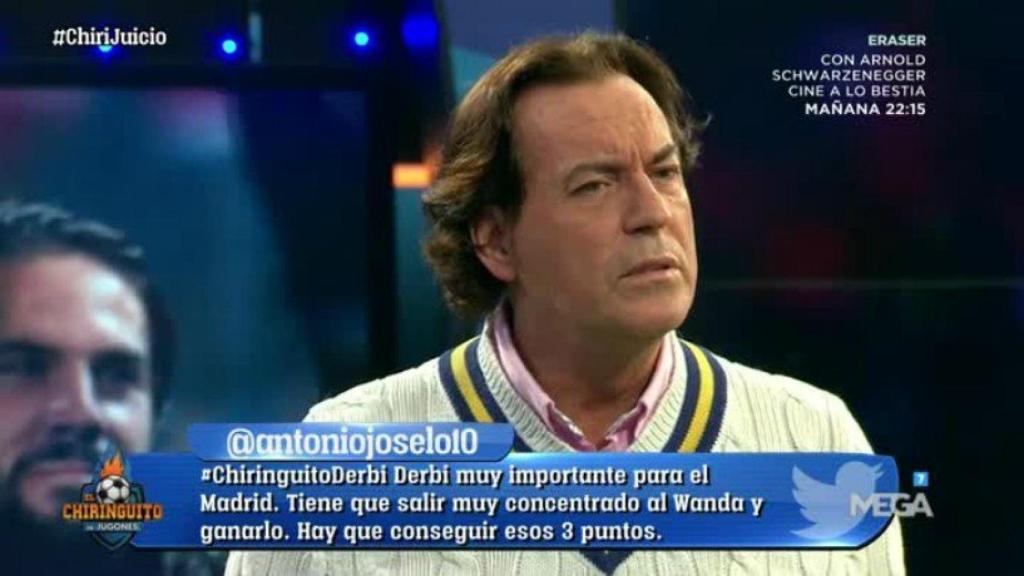 Pipi Estrada desvela el posible sustituto de Florentino en El Chiringuito. Foto: Twitter (@elchiringuitotv)